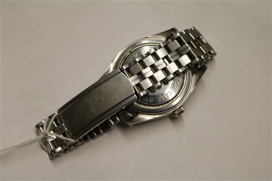 A gentlemans stainless steel Tudor Oyster Prince self-winding wrist watch on associated bracelet.